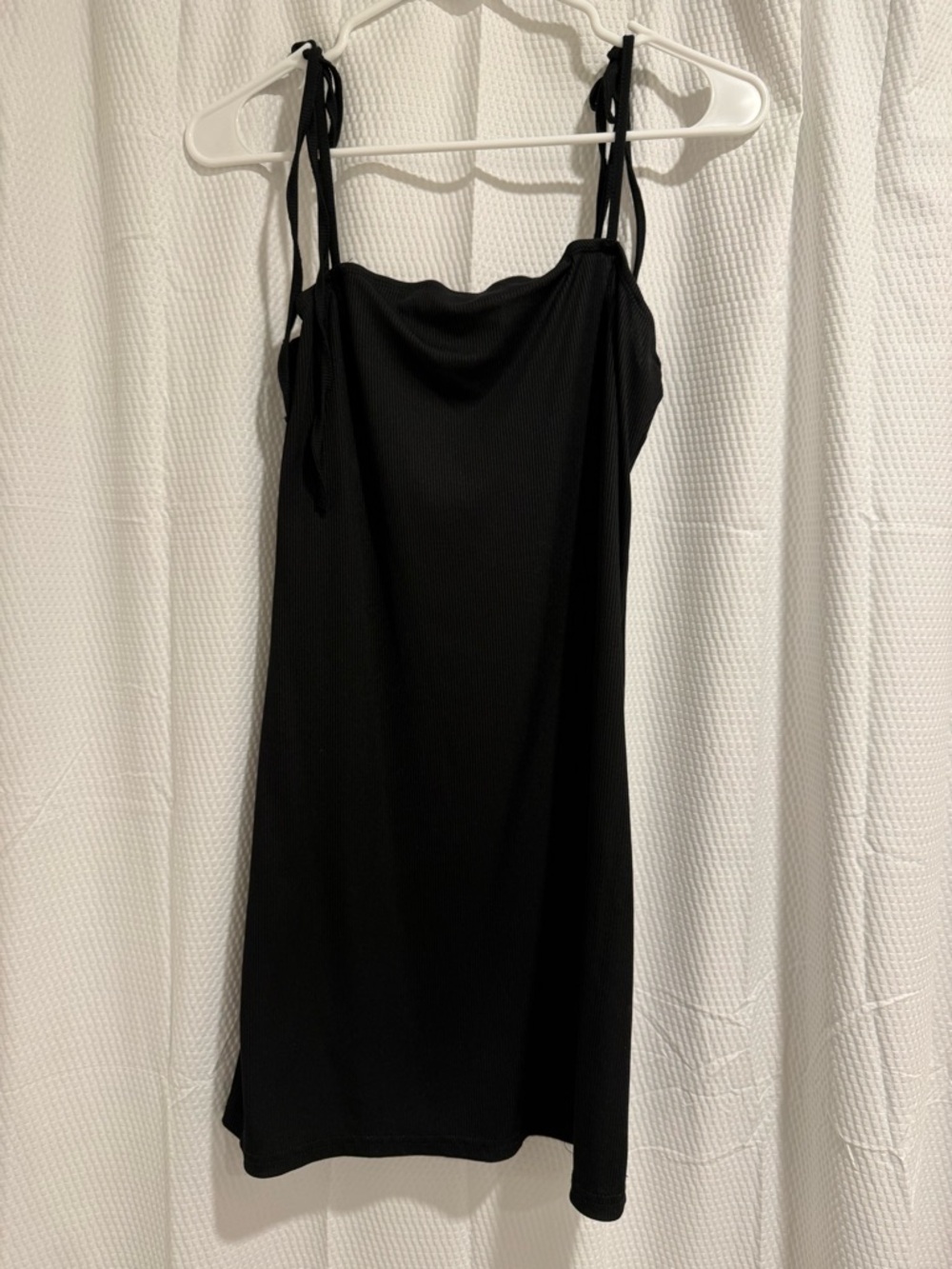 SHEIN Black Tie-Shoulder Mini Slip Dress